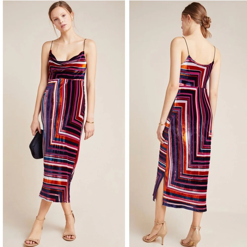 Anthropologie Tina Velvet Midi Dress Size Small NWT - Picture 16 of 16
